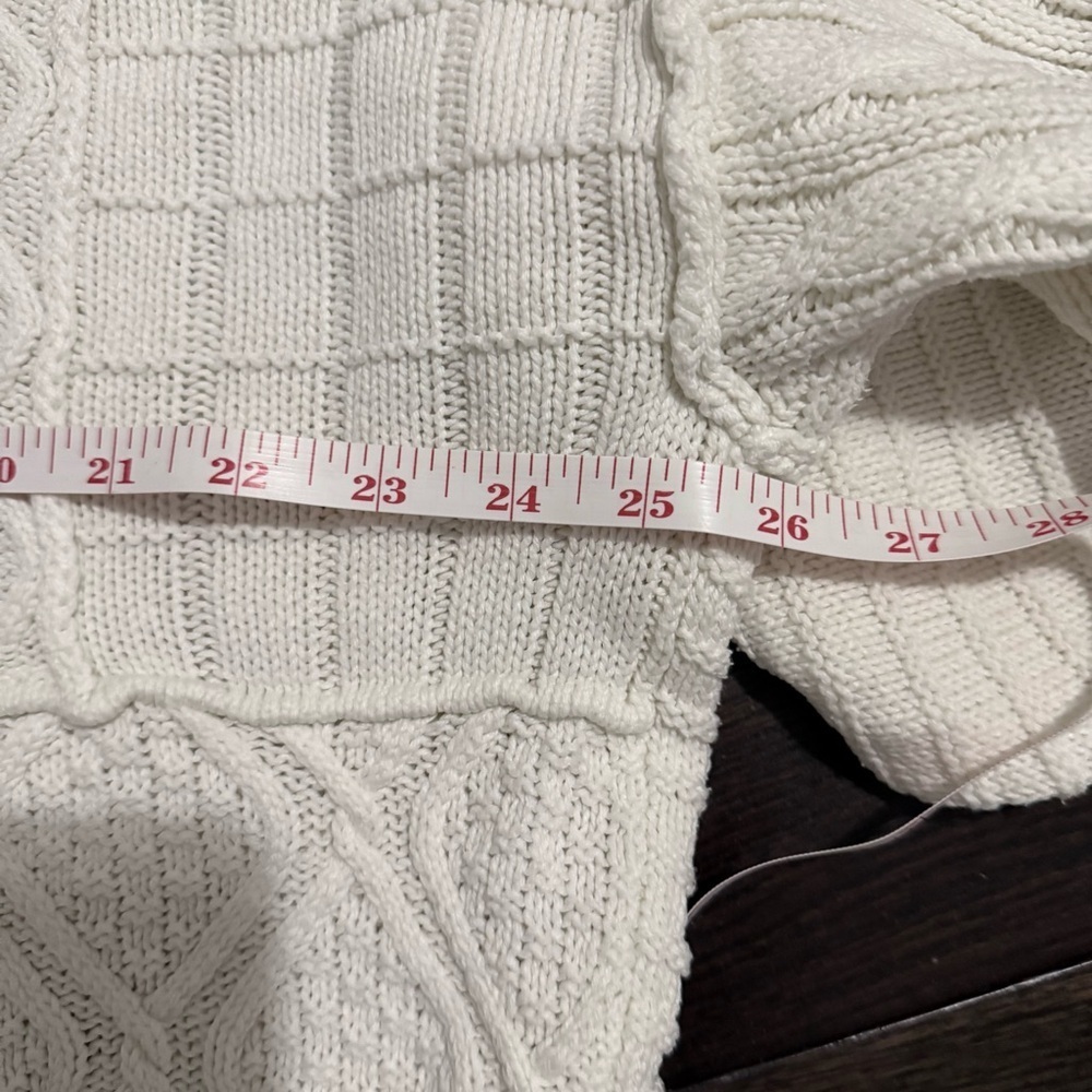 American Eagle Cozy White Cable Knit Cardigan - Picture 9 of 9